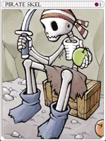 รูปการ์ด Pirate Skeleton Card