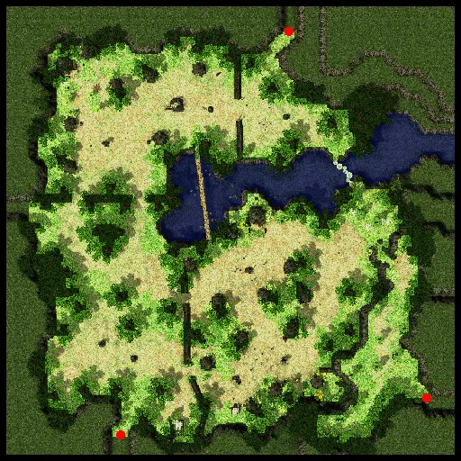 แผนที่ย่อ Orc Village พร้อมจุดวาร์ป